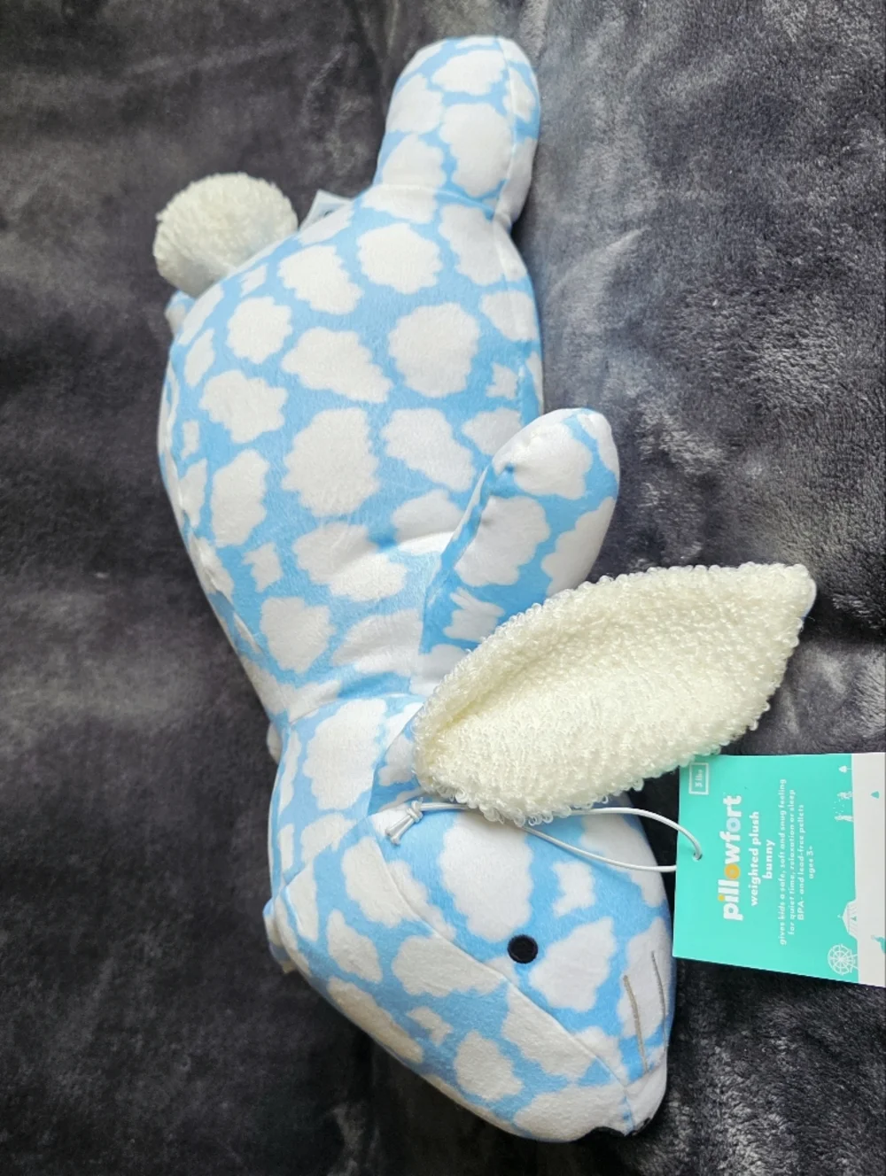 2026 Cloud Easter Bunny Weighted Plush Throw Pillow sensory special need support
